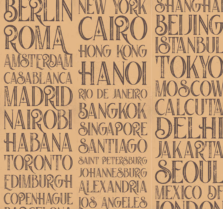 Store enrouleur salle à manger villes du monde - TenStickers