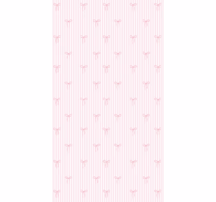 Store enrouleur chambre enfant rayures roses et nœuds - TenStickers