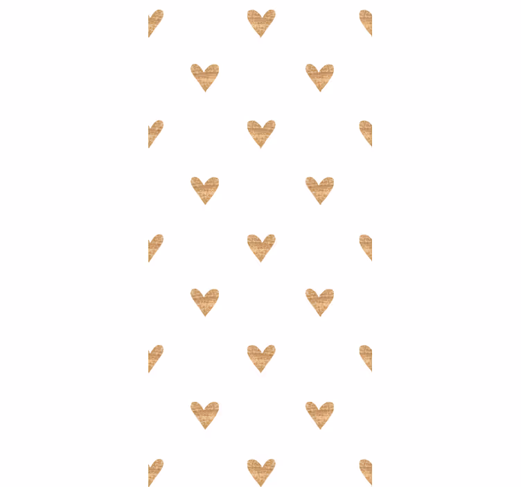Store enrouleur chambre enfant cœur doré sur fond blanc - TenStickers
