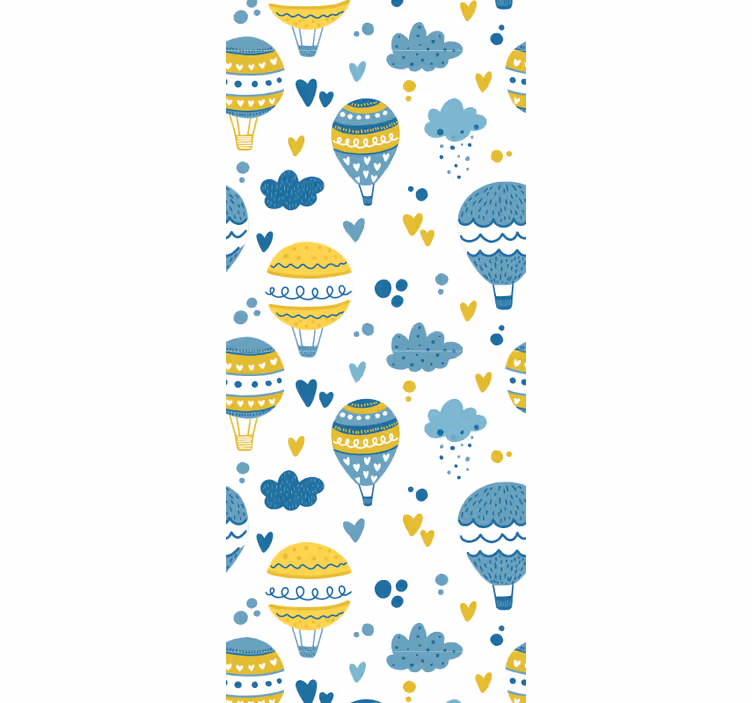 Store enrouleur chambre enfant ballons bleus et jaunes - TenStickers