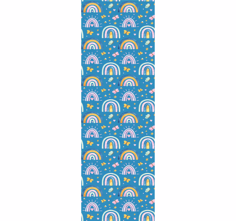 Store enrouleur chambre enfant motifs arc-en-ciel papillon - TenStickers