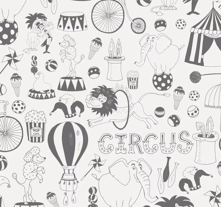 Store enrouleur chambre enfant motif cirque - TenStickers