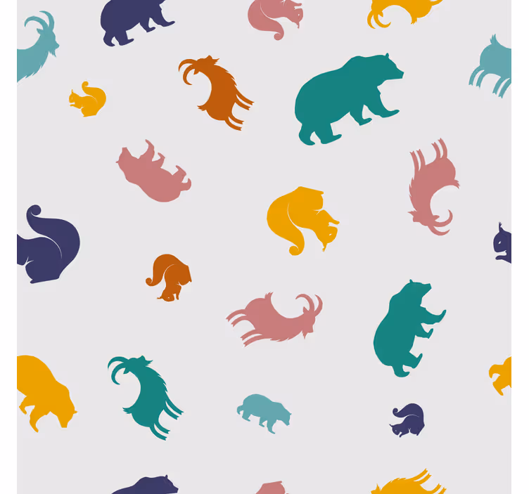 Store enrouleur chambre enfant motif chamois et ours - TenStickers