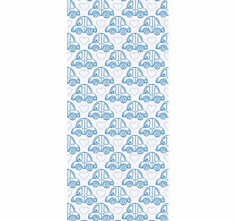 Store enrouleur chambre enfant lignes de voitures bleues - TenStickers