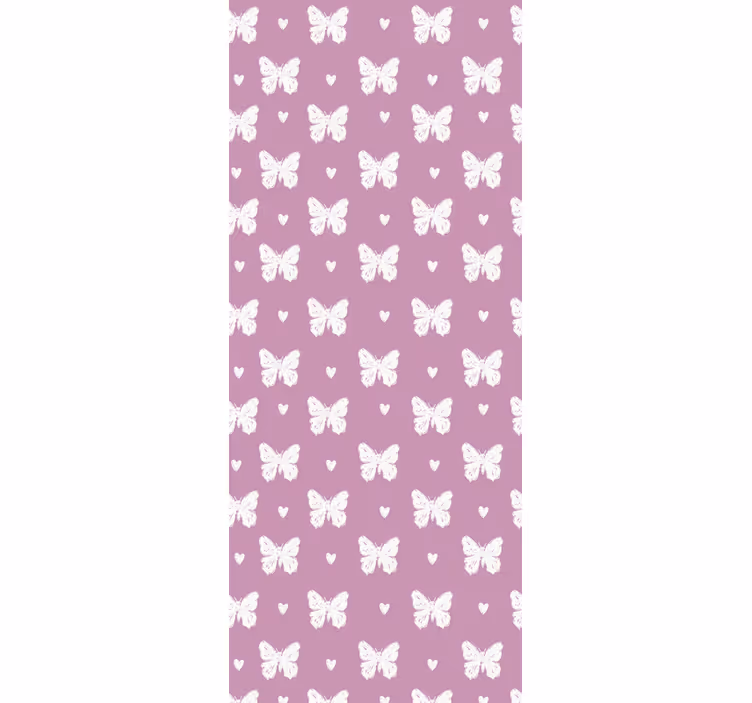 Store enrouleur chambre enfant motif papillons roses - TenStickers