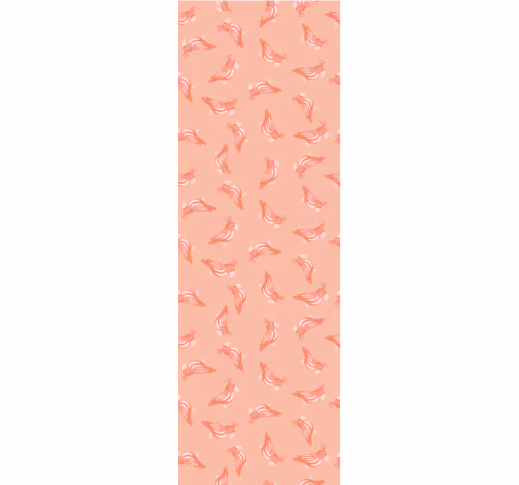 Store enrouleur chambre enfant motif oiseaux roses - TenStickers