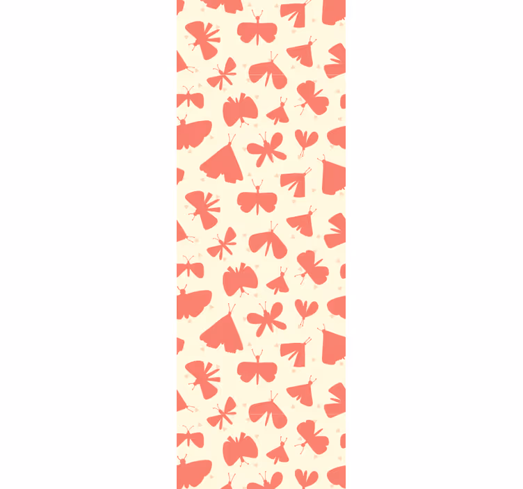 Store enrouleur chambre enfant motif papillon géométrique rose - TenStickers