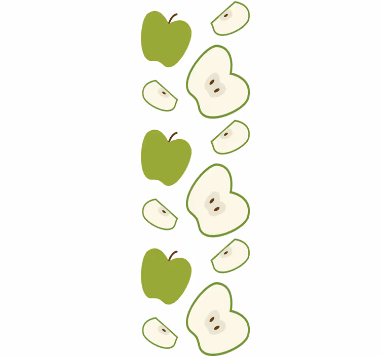 Store enrouleur chambre enfant pommes vertes joyeuses - TenStickers