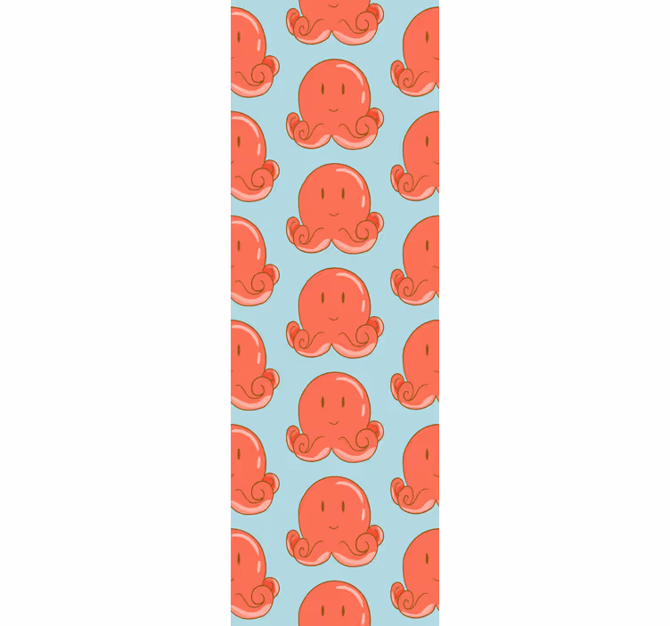 Store enrouleur chambre enfant motif pieuvre rouge - TenStickers