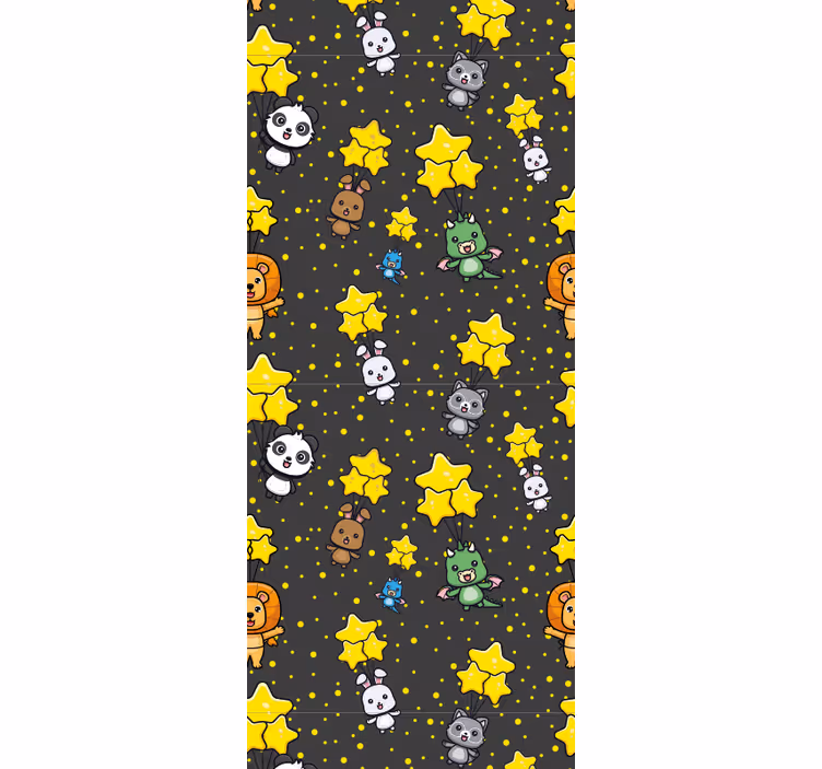 Store enrouleur chambre enfant animaux mignons en ballon - TenStickers