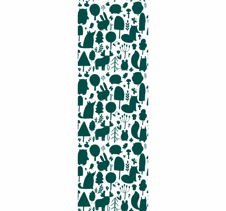 Store enrouleur chambre enfant silhouette animaux sauvages - TenStickers