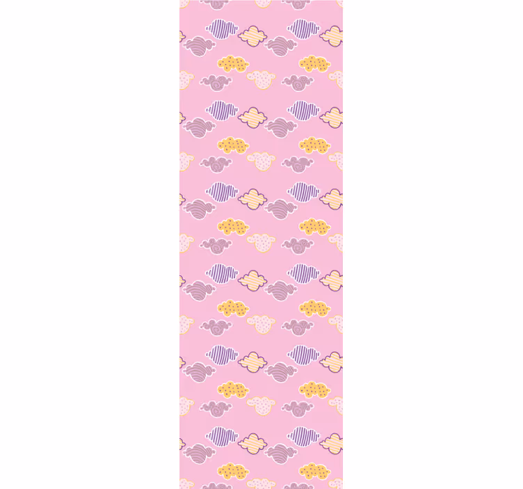 Store enrouleur chambre enfant design nuages roses - TenStickers