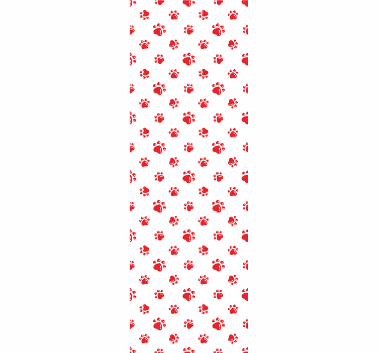 Store enrouleur chambre enfant motif pattes de chat et cœur - TenStickers
