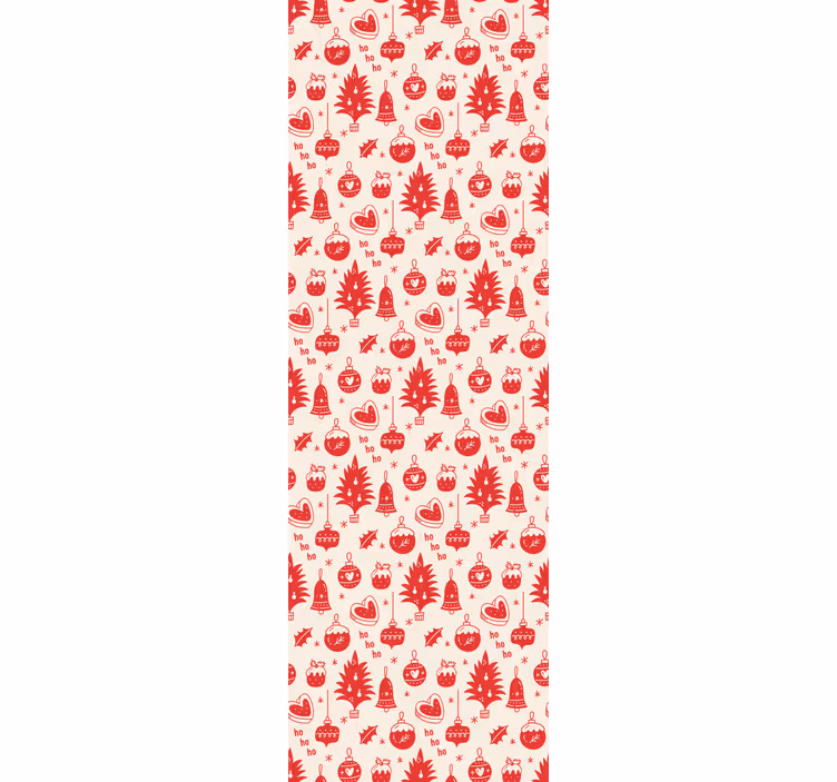 Store enrouleur chambre enfant motif noël rose et rouge - TenStickers