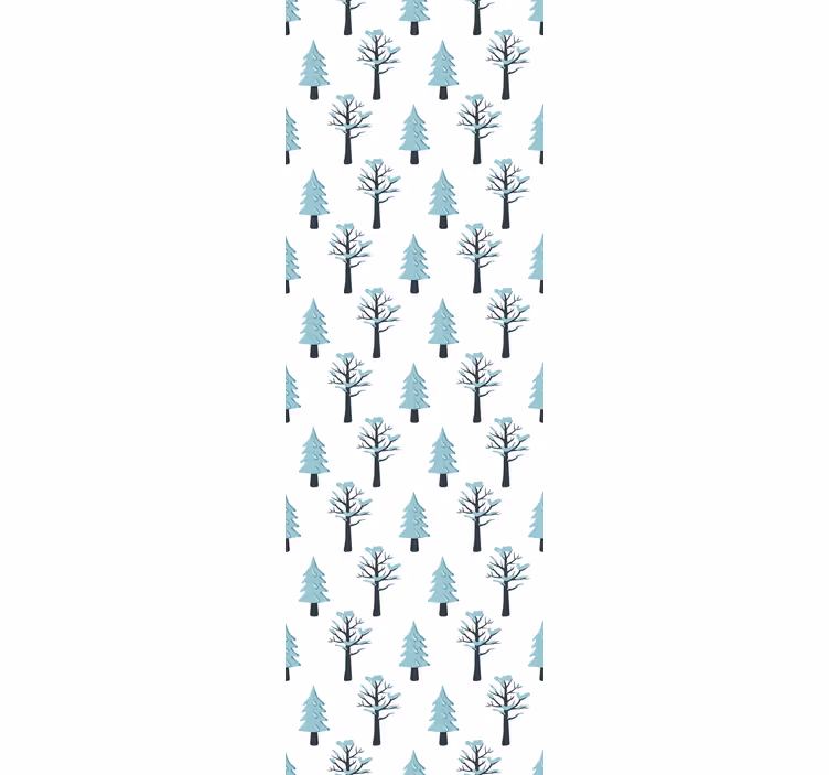 Store enrouleur chambre enfant motif arbre dans la neige - TenStickers
