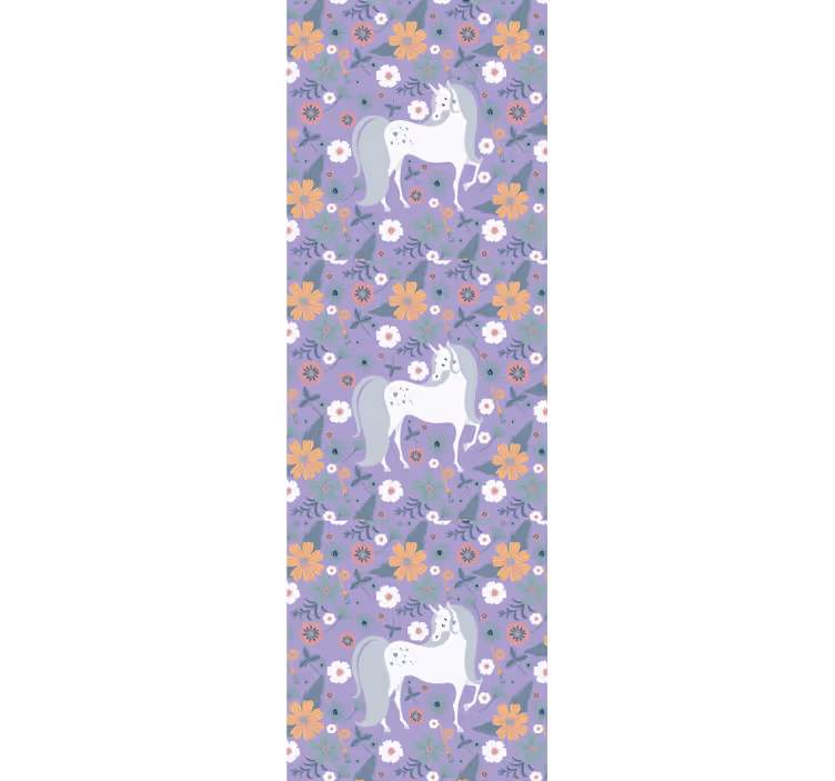 Store enrouleur chambre enfant motifs licornes fleuris - TenStickers
