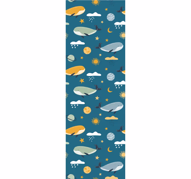 Store enrouleur chambre enfant motif baleine tendance - TenStickers