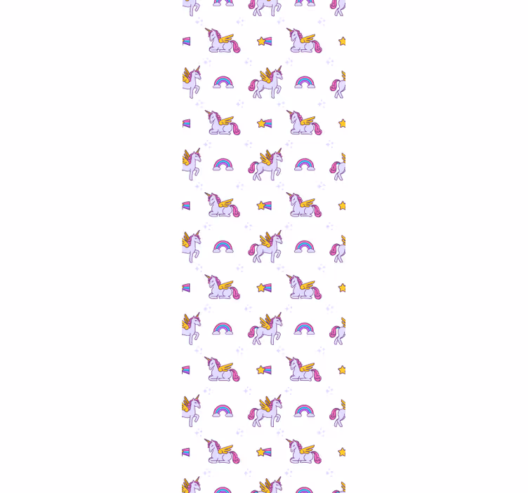 Store enrouleur chambre enfant licornes roses pastel - TenStickers