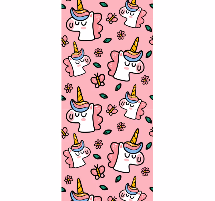 Store enrouleur chambre enfant licorne fleur mignonne - TenStickers