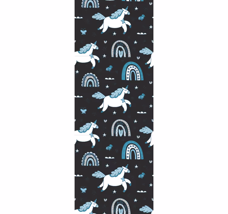 Store enrouleur chambre enfant motif chevaux sombre - TenStickers