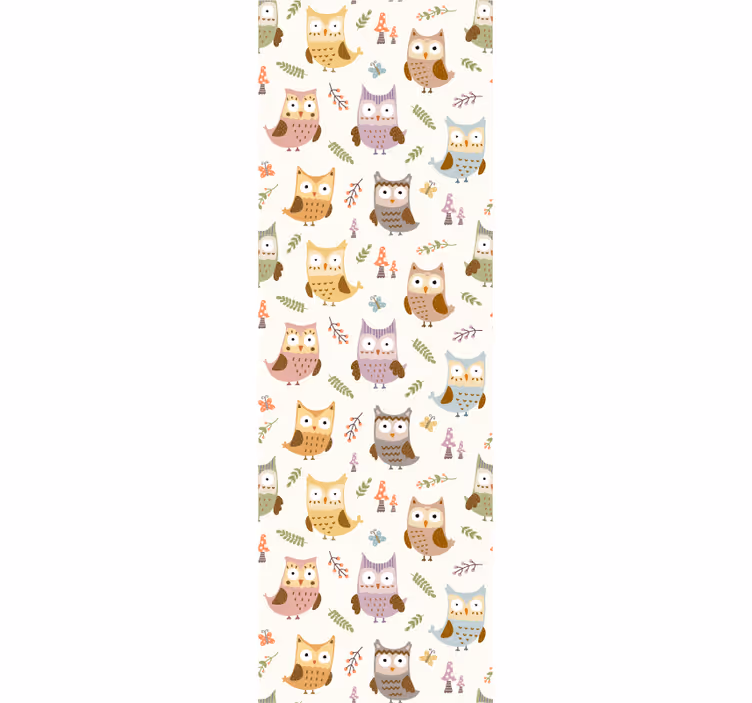 Store enrouleur chambre enfant hiboux mignons métiers - TenStickers