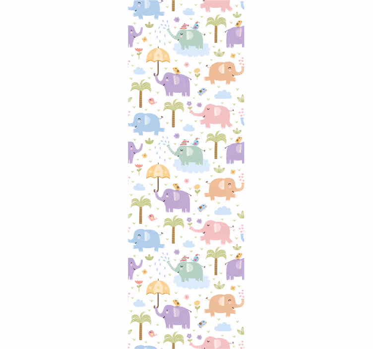 Store enrouleur chambre enfant motif éléphants mignons - TenStickers
