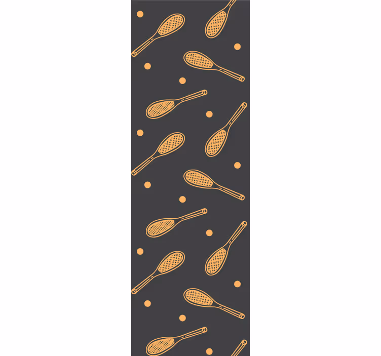 Store enrouleur chambre enfant raquettes orange - TenStickers