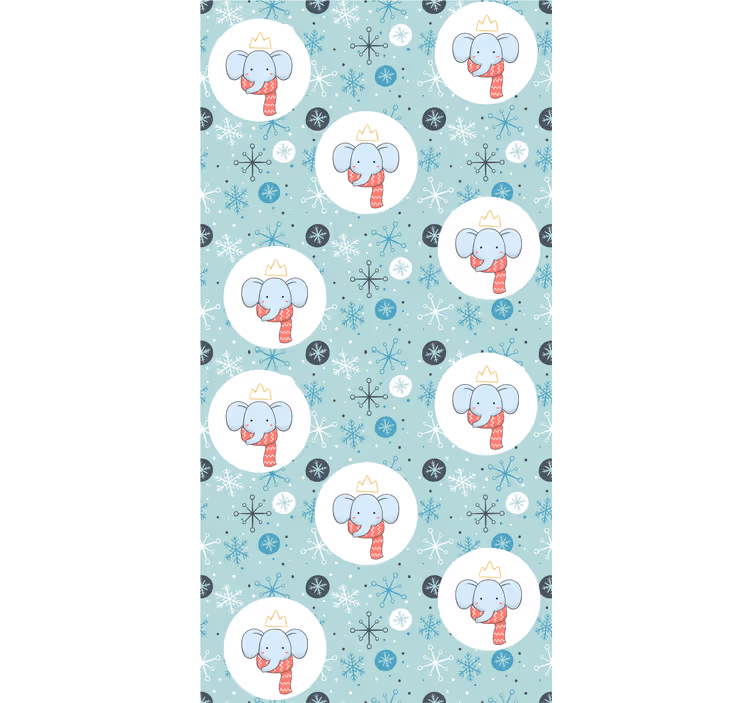 Store enrouleur chambre enfant éléphant d'hiver roi - TenStickers