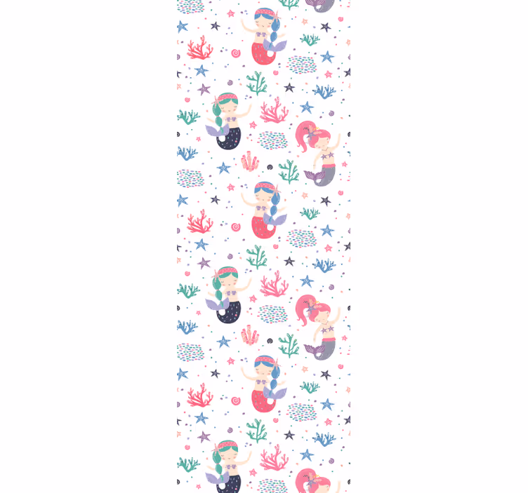 Store enrouleur chambre enfant petite sirène à couettes - TenStickers