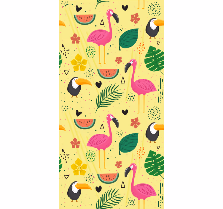Store enrouleur chambre enfant animaux mignons plantes - TenStickers