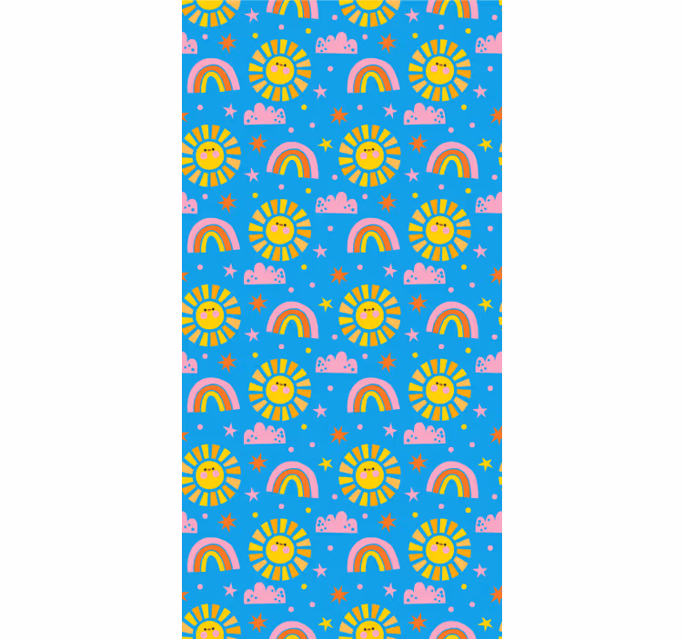 Store enrouleur chambre enfant arcs-en-ciel bleus - TenStickers