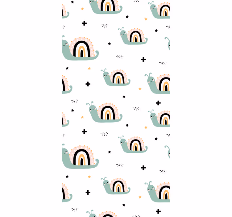 Store enrouleur chambre enfant escargots arc-en-ciel - TenStickers
