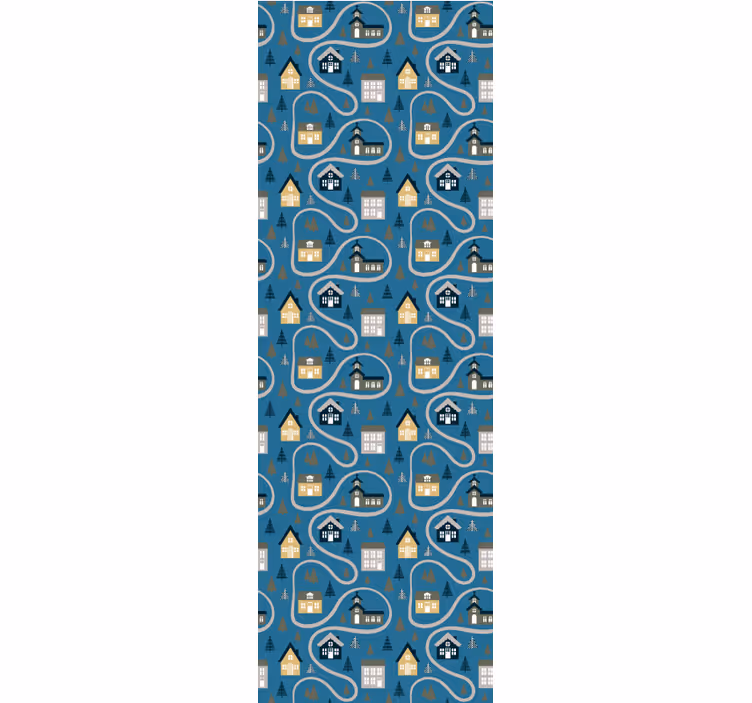Store enrouleur chambre enfant motif carte de ville - TenStickers