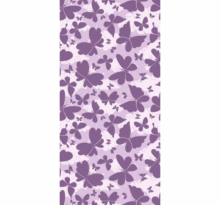Store enrouleur chambre enfant motif papillons violets - TenStickers