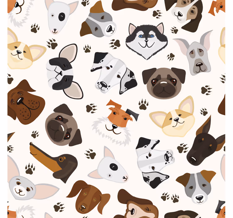 Store enrouleur chambre enfant motifs chiots et chiens - TenStickers