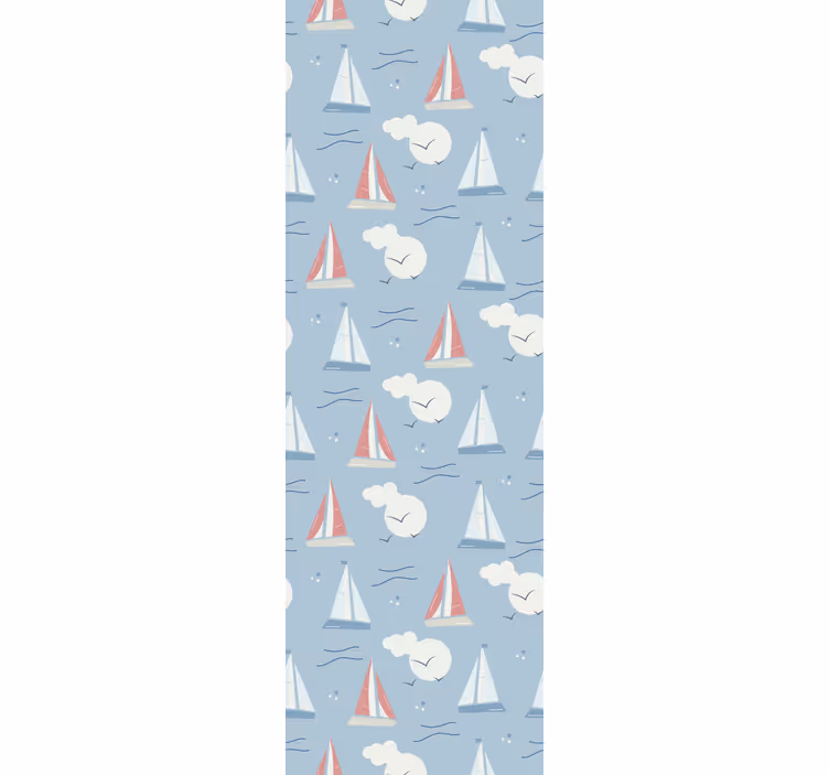 Store enrouleur chambre enfant motif voilier nuage - TenStickers