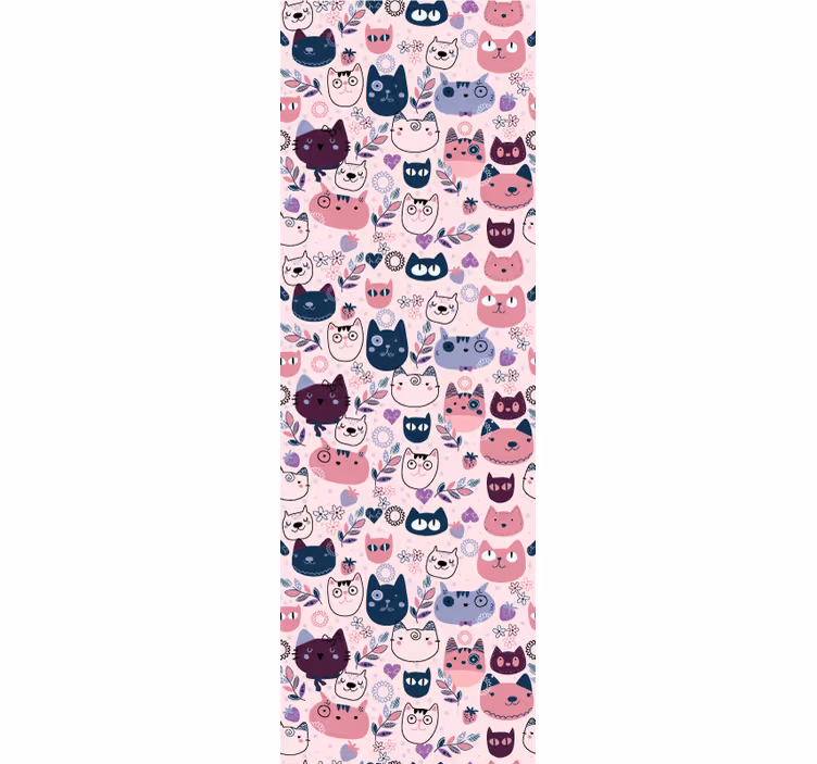 Store enrouleur chambre enfant motif chats roses - TenStickers