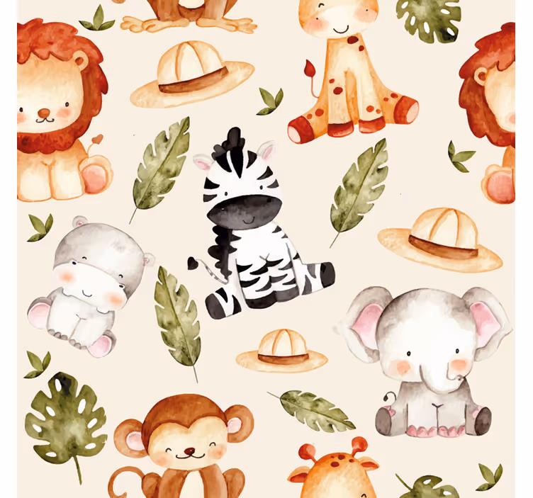 Store enrouleur chambre enfant beige safari - TenStickers