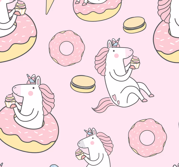 Store enrouleur chambre enfant licorne rose - TenStickers