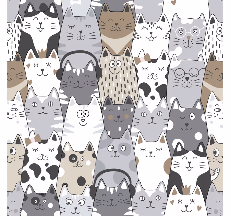 Store enrouleur chambre enfant chats animés - TenStickers