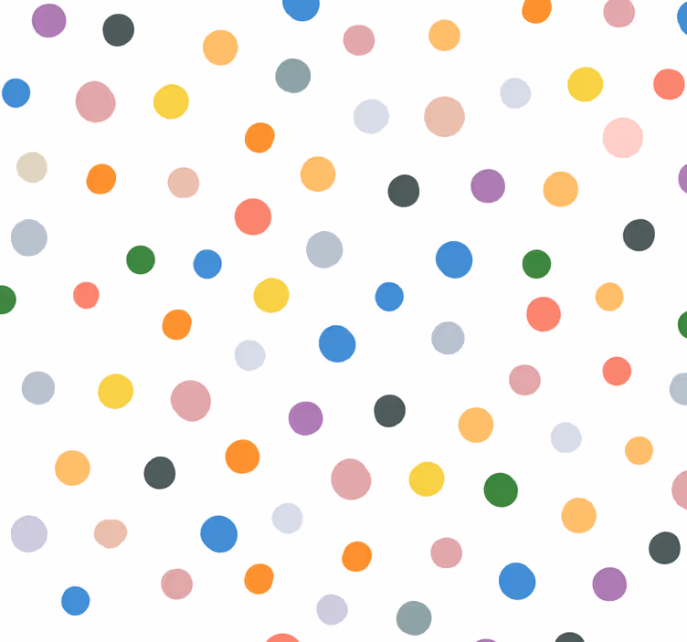 Store enrouleur chambre enfant pois colorés sur blanc - TenStickers