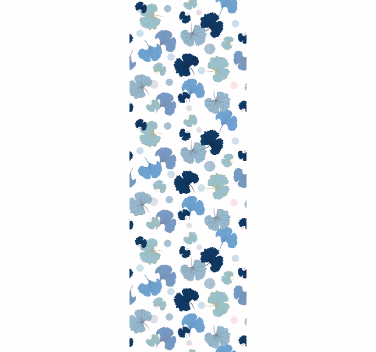 Store enrouleur bureaux feuille de ginkgo bleu - TenStickers