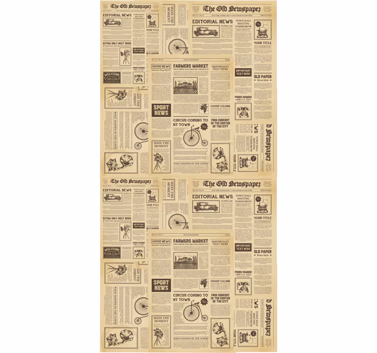 Store enrouleur bureaux journal américain vintage - TenStickers