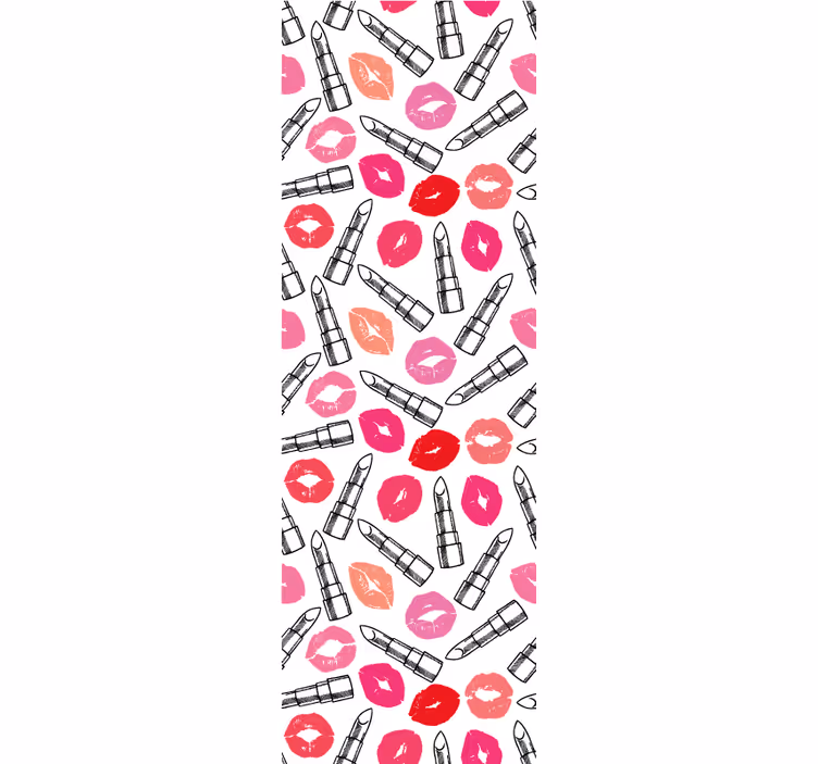 Store enrouleur chambre ado rouge à lèvres et lèvres - TenStickers