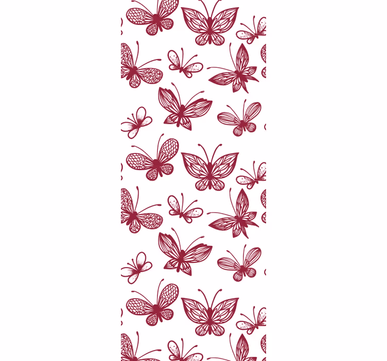 Store enrouleur chambre ado motif papillons rouges élégants - TenStickers