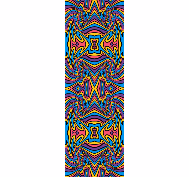 Store enrouleur chambre ado couleurs vives lignes stylées - TenStickers