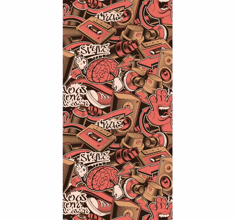 Store enrouleur chambre ado graffiti rouge - TenStickers