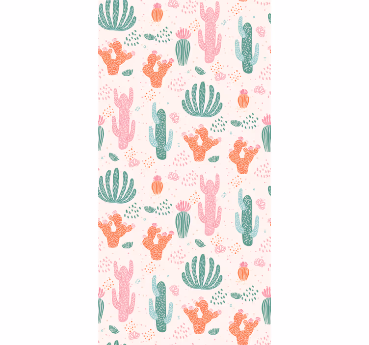 Store enrouleur chambre ado motif cactus rétro coloré - TenStickers
