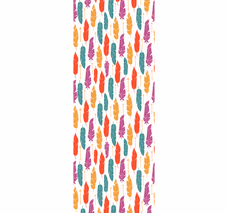 Store enrouleur chambre ado plumes ethniques - TenStickers