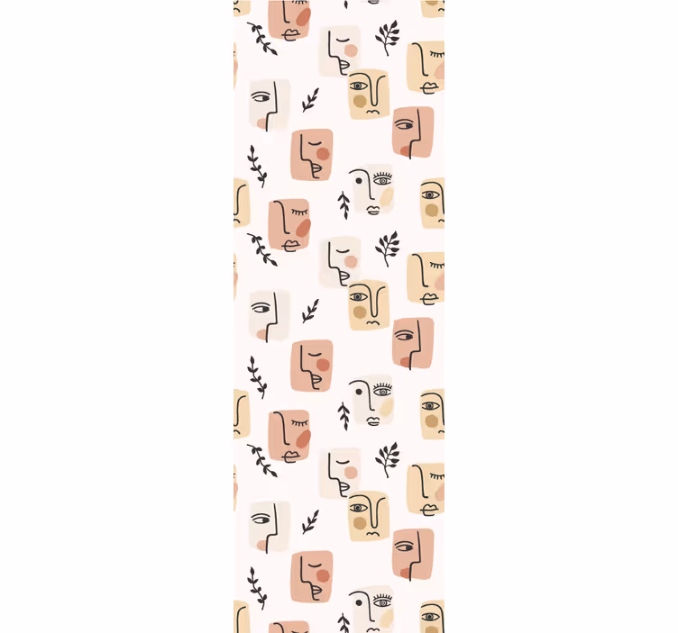 Store enrouleur chambre ado motif visages abstraits - TenStickers